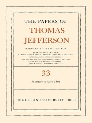cover image of The Papers of Thomas Jefferson, Volume 33